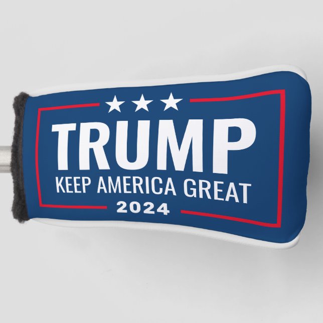 Trump 2024 Keep America Great - blue red Golf Head Cover (Front)