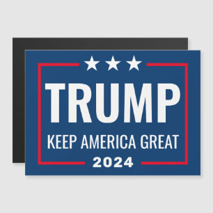 Trump 2024 Keep America Great - blue red Magnet