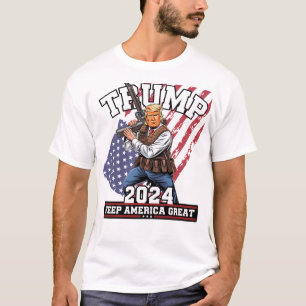 Trump 2024 Keep America Great T-Shirt Campaign USA