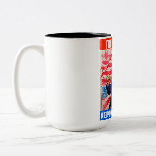 TRUMP 2024 KEEPING AMERICA FIRST Two-Tone COFFEE MUG