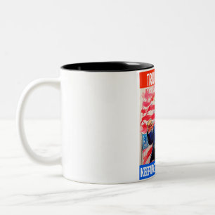 TRUMP 2024 KEEPING AMERICA FIRST Two-Tone COFFEE MUG