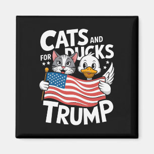 Trump 2024 Kittens And Ducks Support Donald Trump Magnet