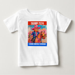 TRUMP 2024 LEADING AMERICA FORWARD BABY T-Shirt