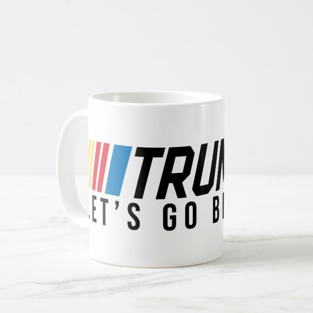 Trump 2024 Let's Go Brandon Coffee Mug (Front Left)