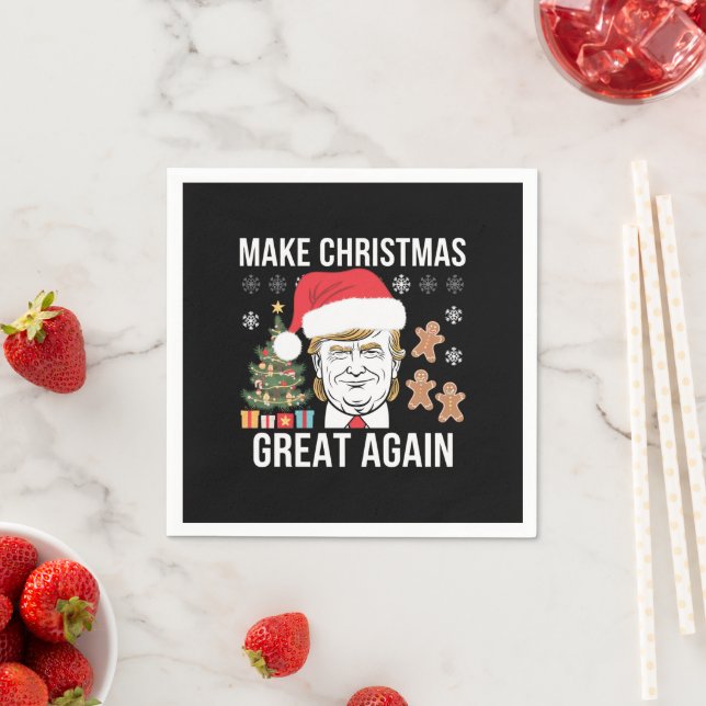 Trump 2024 Make Christmas Great Again Election Napkin (Insitu)