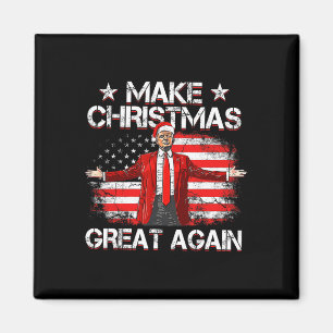 Trump 2024 Make Christmas Great Again Funny Trump Magnet