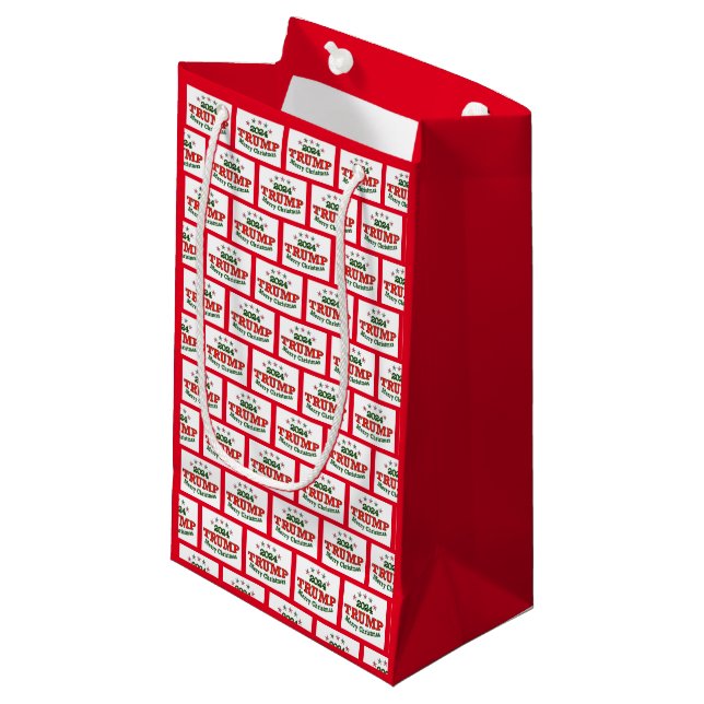 Trump 2024 Merry Christmas Gift Bag (Front Angled)