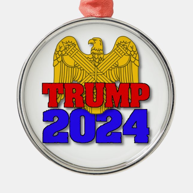 Trump 2024 metal ornament (Front)