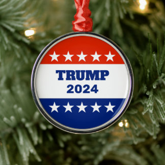 Trump 2024 metal ornament