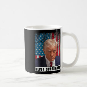 Trump 2024 Mug Shot President Never Surrender Flag