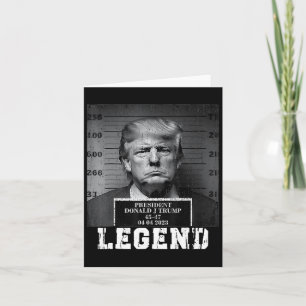 Trump 2024 Mugshot President Legend  Card