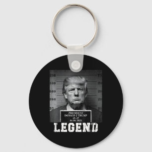 Trump 2024 Mugshot President Legend Key Ring