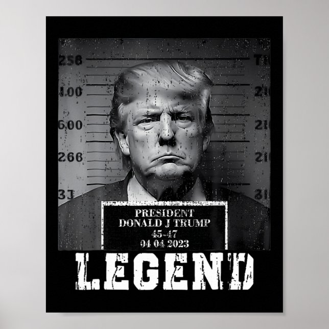 Trump 2024 Mugshot President Legend Take America B Poster (Front)