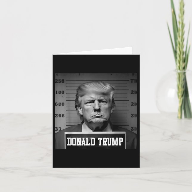 Trump 2024 Mugshot Trump Mug Shot President  Card (Front)