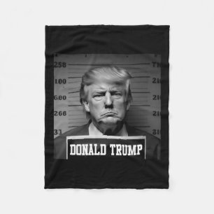 Trump 2024 Mugshot Trump Mug Shot President Fleece Blanket