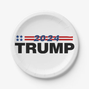 Trump 2024 paper plate