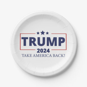 Trump 2024 paper plate