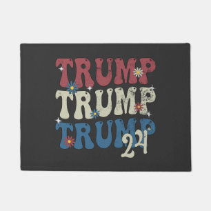 Trump 2024 Patriotic American Flag 4th Of July  Doormat