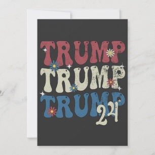 Trump 2024 Patriotic American Flag 4th Of July  Save The Date