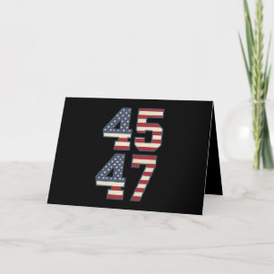 Trump 2024 President 45 47 America USA Vintage Thank You Card
