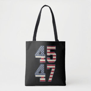 Trump 2024 President 45 47 America USA Vintage Tote Bag