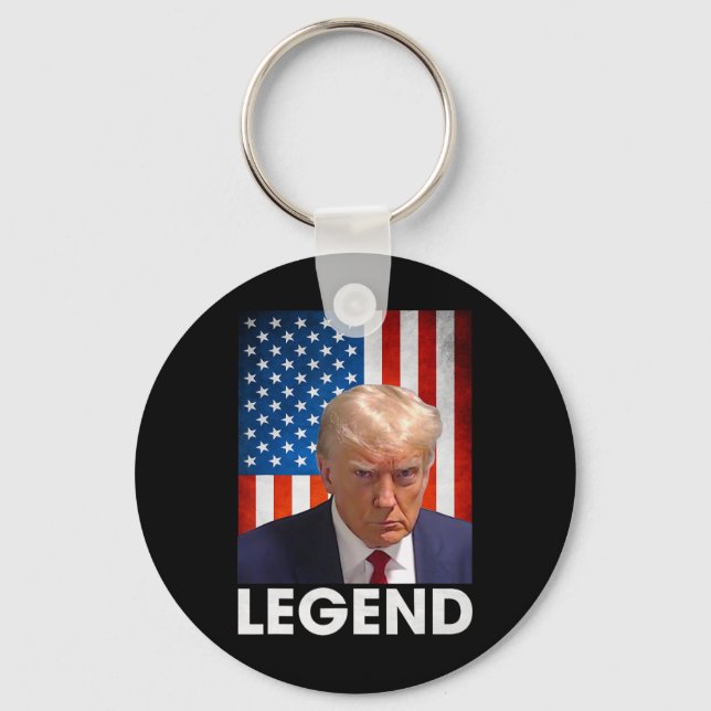 Trump 2024 President Legend American Flag  Key Ring (Front)