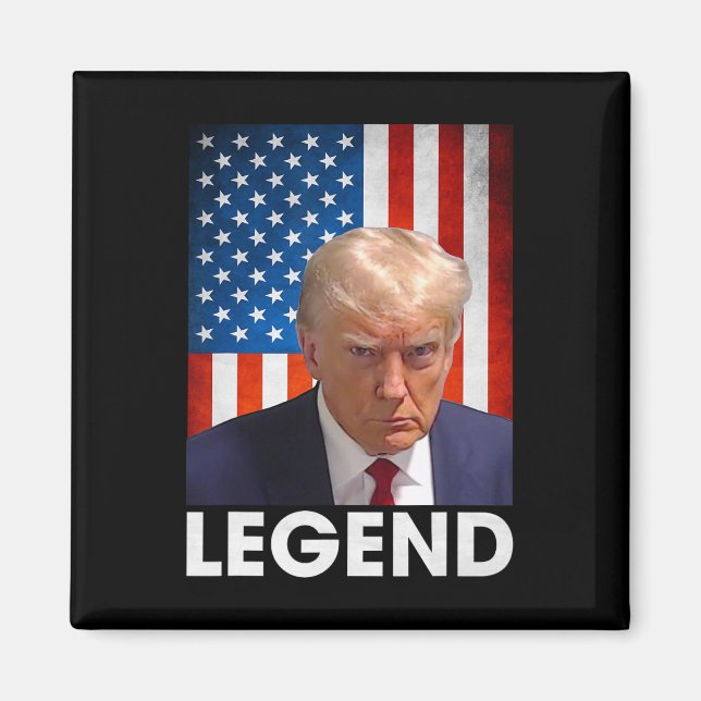 Trump 2024 President Legend American Flag  Magnet (Front)