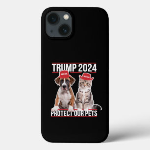 Trump 2024 Protect Our Pets Cat Dogs MAGA iPhone 13 Case
