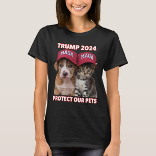 Trump 2024 Protect Our Pets Funny Eat Our Pets Cat T-Shirt