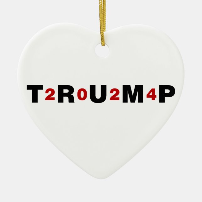 Trump 2024 Red Ceramic Ornament (Front)