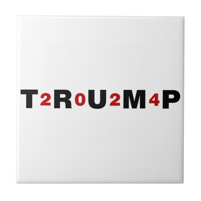 Trump 2024 Red Ceramic Tile (Front)