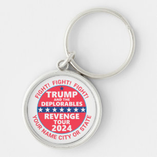 Trump 2024 Revenge Tour Deplorables Election Cool Key Ring