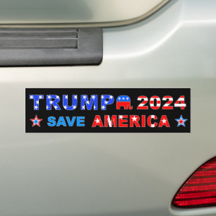 TRUMP 2024 SAVE AMERICA BUMPER STICKER