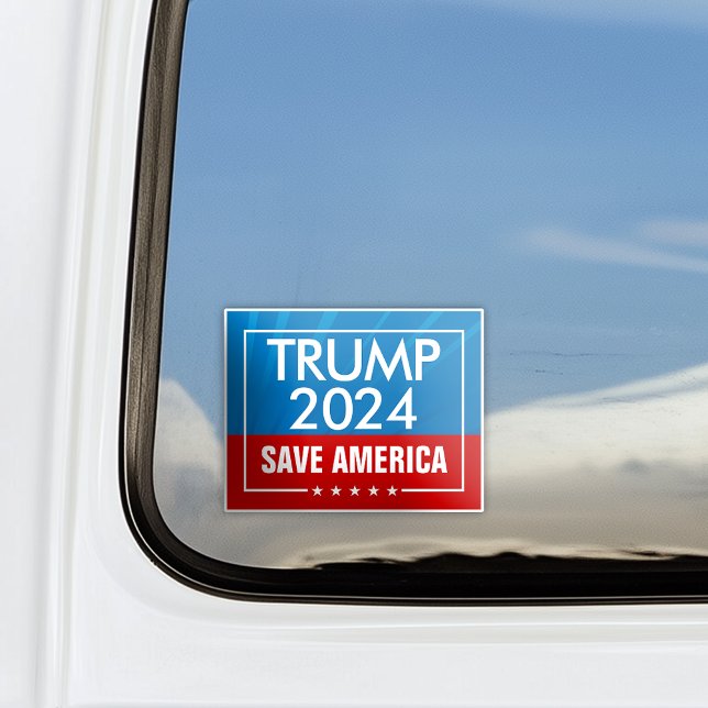 Trump 2024 Save America Graphic (save america trump 2024 car window decal)