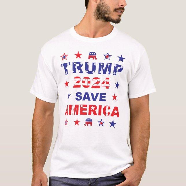 TRUMP 2024 SAVE AMERICA T-Shirt (Front)