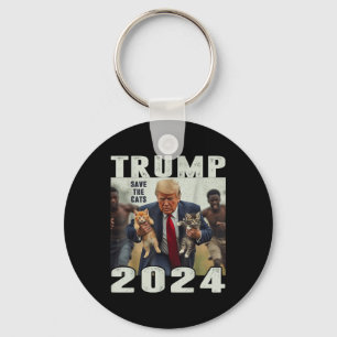 Trump 2024 Save The Cats Saying Debate Key Ring