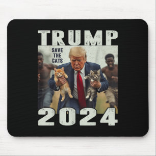 Trump 2024 Save The Cats Saying Debate  Mouse Pad