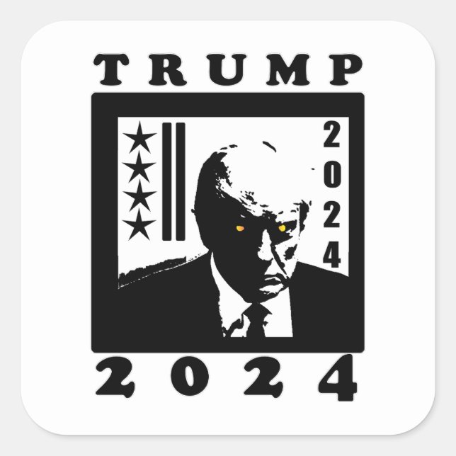 TRUMP 2024 SQUARE STICKER (Front)