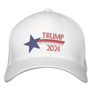 Trump 2024 Star Design Embroidered Hat