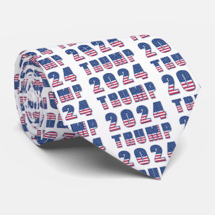 Trump 2024 Stars and Stripes Tie