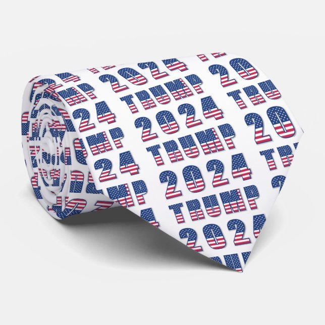 Trump 2024 Stars and Stripes Tie (Rolled)