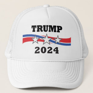 Trump 2024 Stars & Stripes Victory Campaign Trucker Hat