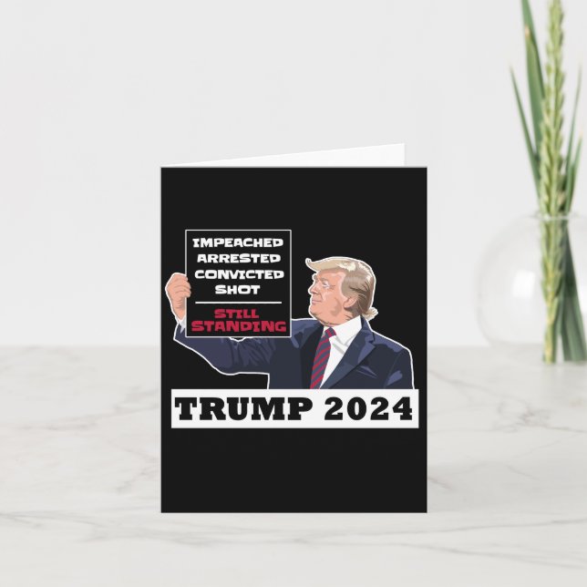 Trump 2024 Still Standing President Election USA  Note Card (Front)