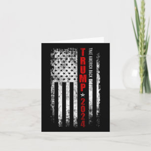Trump 2024 Take America Back American Flag Patriot Card