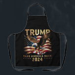 Trump 2024 Take America Back American Flag Trump 2 Apron<br><div class="desc">Trump 2024 Take America Back American Flag Trump 2024</div>