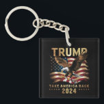 Trump 2024 Take America Back American Flag Trump 2 Key Ring<br><div class="desc">Trump 2024 Take America Back American Flag Trump 2024</div>