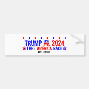 TRUMP 2024 Take America Back Bumper Sticker
