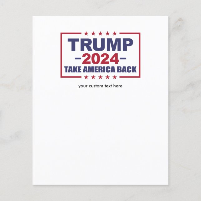 Trump 2024 Take America Back Flyer (Front)
