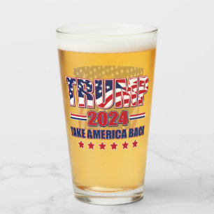 Trump 2024 Take America Back Glass
