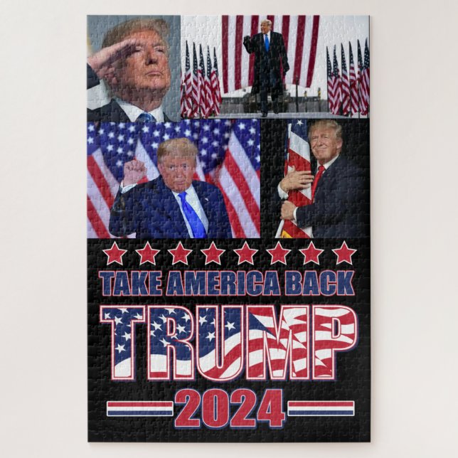 Trump 2024 Take America Back Jigsaw Puzzle (Vertical)